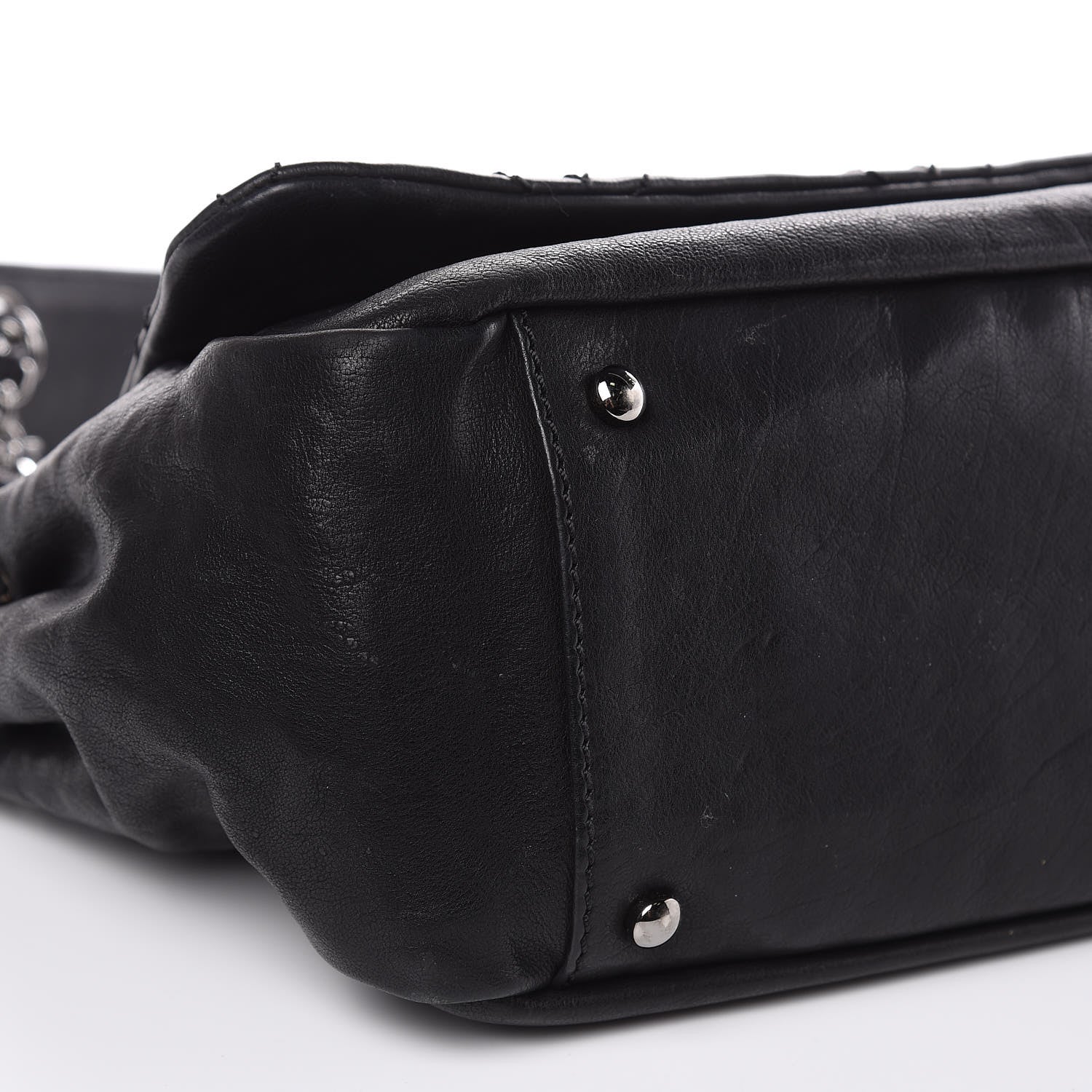 Chanel Calfskin Diamond Stitch Accordion Flap Black 8 of 14