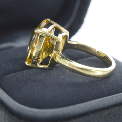 Tiffany 18k Gold Citrine Sparklers Cocktail Ring 6 4 of 6