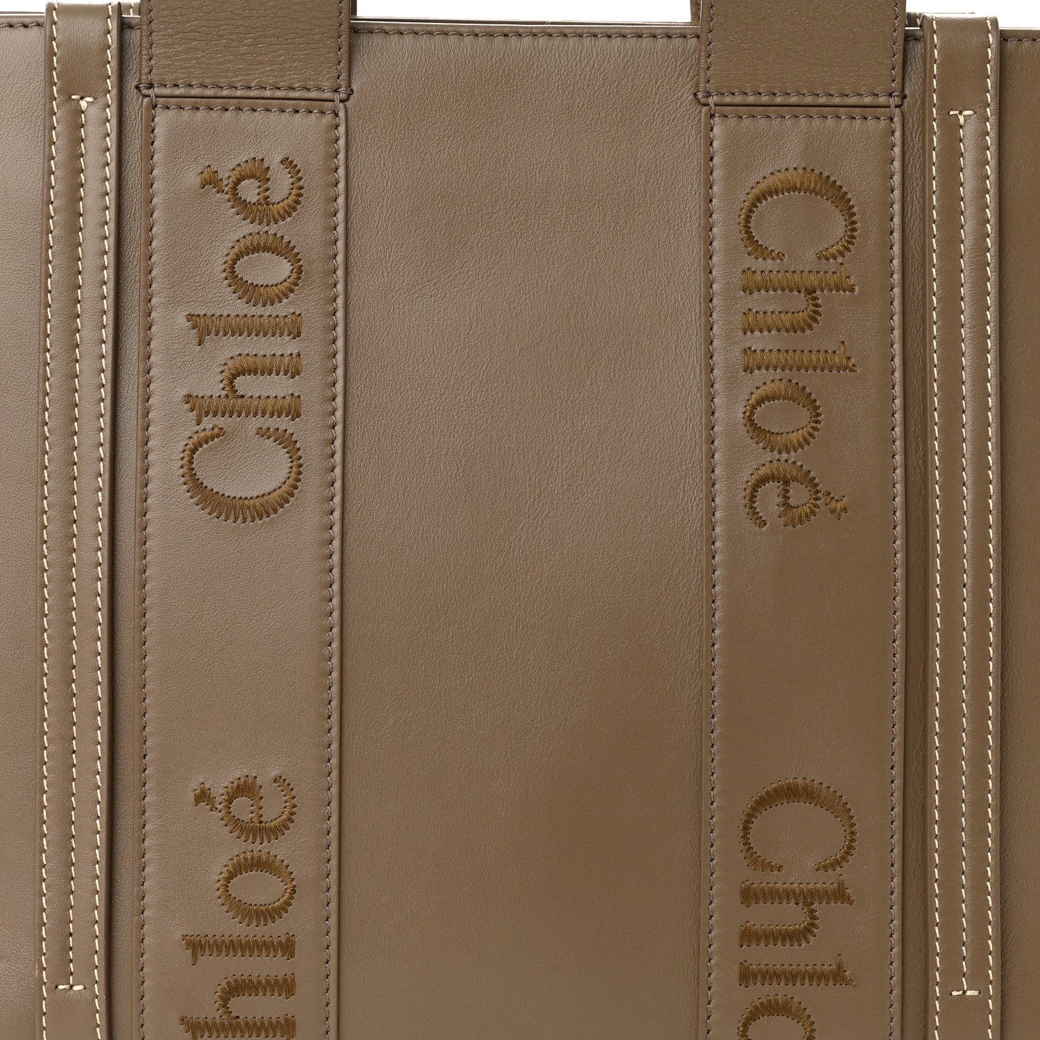 Chloe Calfskin Medium Woody Tote Army Green 8 of 10