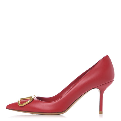 Valentino Garavani Calfskin Vlogo Signature 80mm Pumps 38.5 Rouge Pur 1 of 8