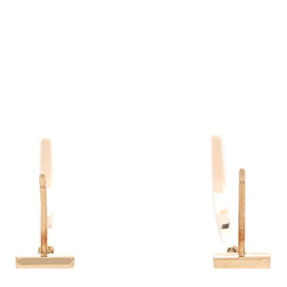 Tiffany 18K Yellow Gold T Bar Earrings 3 of 4