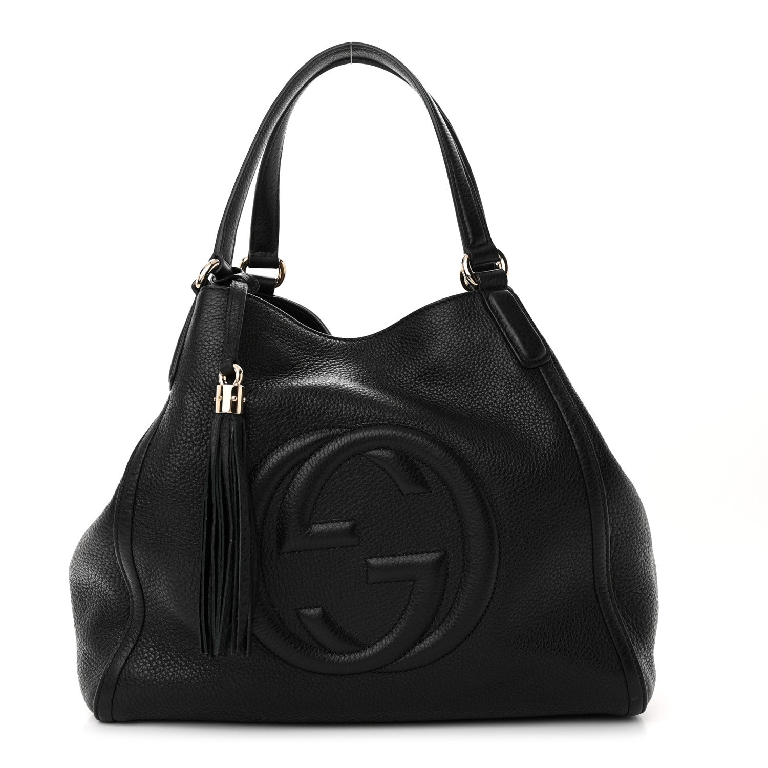 Gucci Pebbled Calfskin Medium Soho Shoulder Bag Black 1 of 10