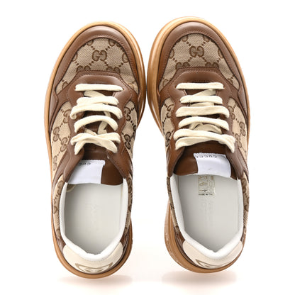 Gucci Calfskin GG Monogram Womens Platform 55mm Sneakers 38.5 Hezelnut Beige Ebony Mystic White 2 of 9