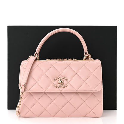 Chanel Lambskin Quilted Small Trendy Chain CC Flap Dual Handle Bag Light Pink 11 of 11