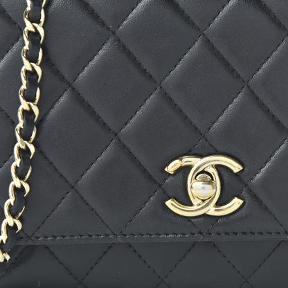 Chanel Lambskin Quilted Trendy CC Wallet On Chain WOC Black 11 of 11