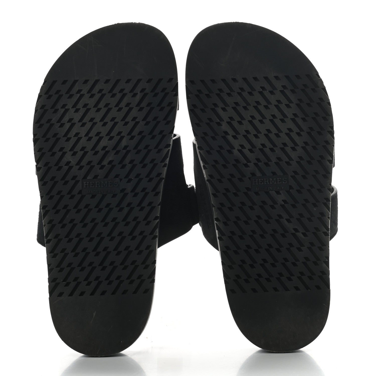 Hermes Suede Goatskin Womens Chypre Sandals 36 Black 7 of 7