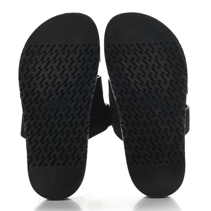 Hermes Suede Goatskin Womens Chypre Sandals 36 Black 7 of 7