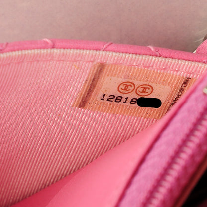 Chanel Lambskin Micro Quilted Wallet On Chain WOC Pink 8 of 8