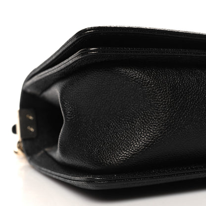 Chanel Caviar Chevron Quilted Medium Boy Flap Black 8 of 10
