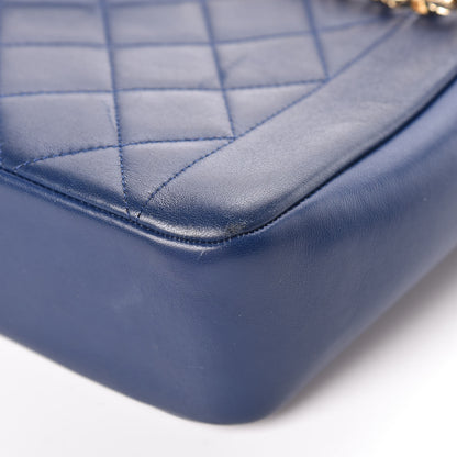 Chanel Lambskin Quilted Large Chic With Me Flap Navy 16 of 17