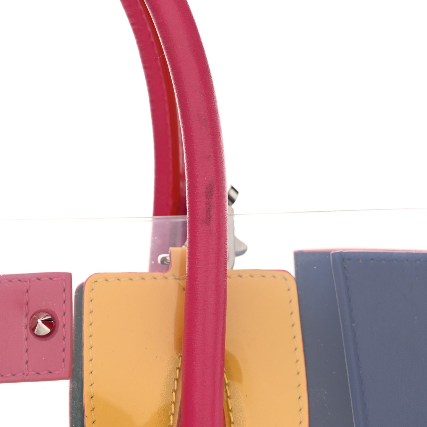 PVC Calfskin Spiked Medium Paloma Multicolor