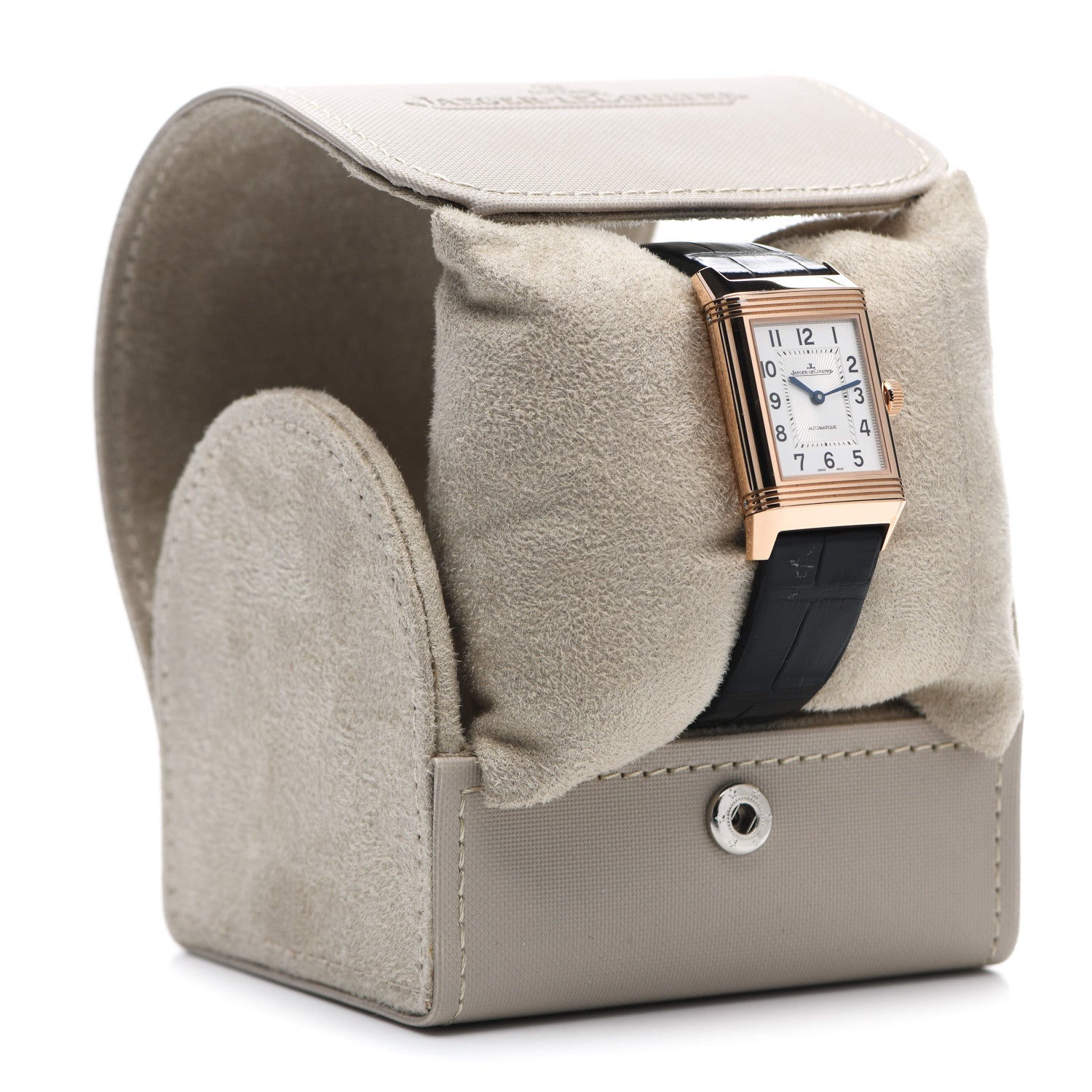 Jaeger-LeCoultre 18K Rose Gold Alligator Diamond 24.4mm Reverso Classic Duetto Manual Winding Watch Q2572420 10 of 10