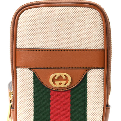 Gucci Vintage Canvas Calfskin Web Belted iPhone Case 90 36 Sand Cuir 8 of 10