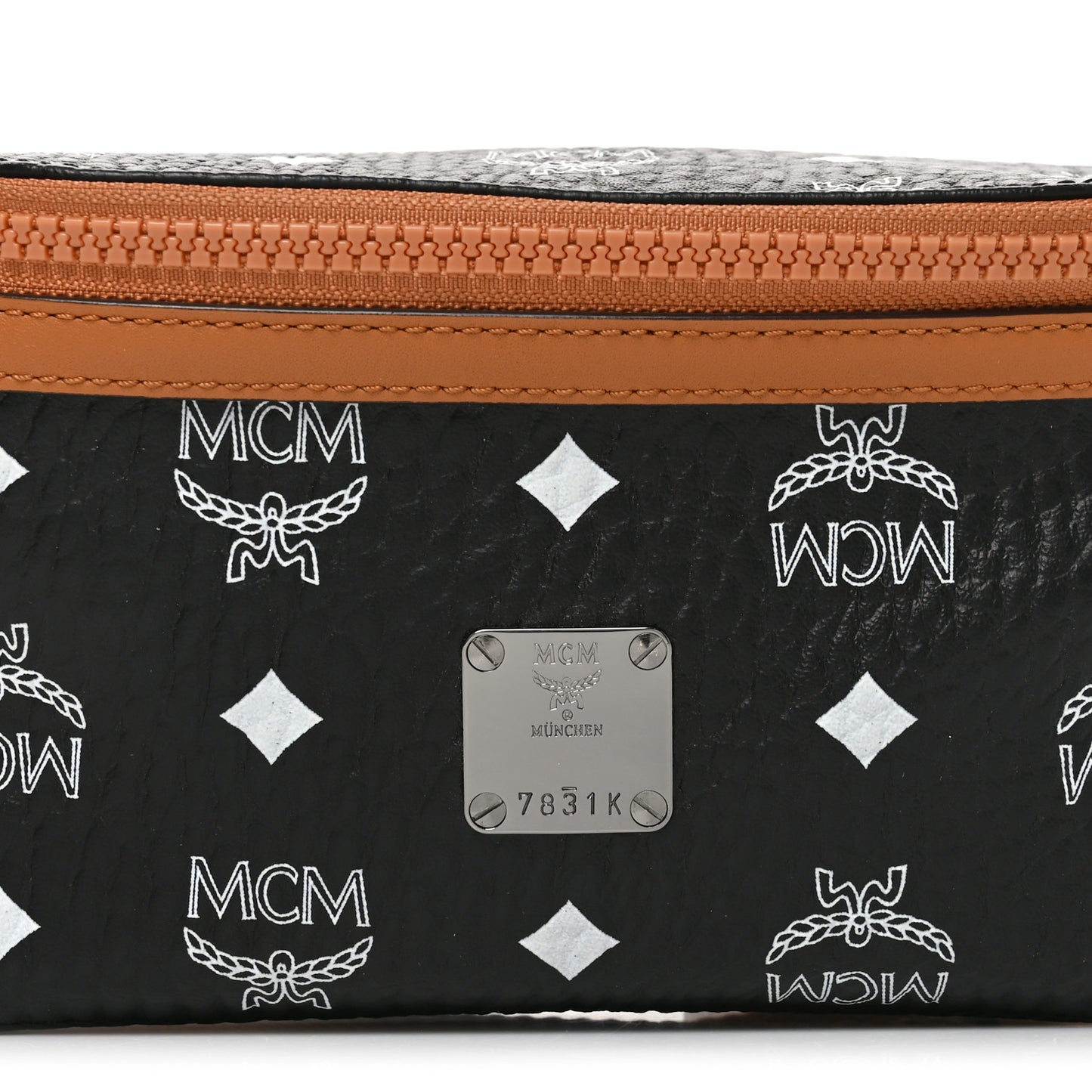 Visetos Small Fusten Belt Bag Black Cognac