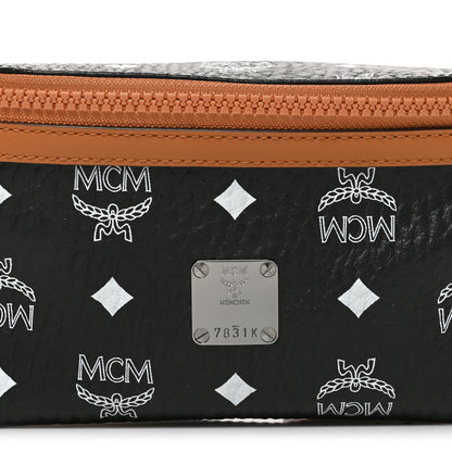 MCM Visetos Small Fusten Belt Bag Black Cognac 6 of 8