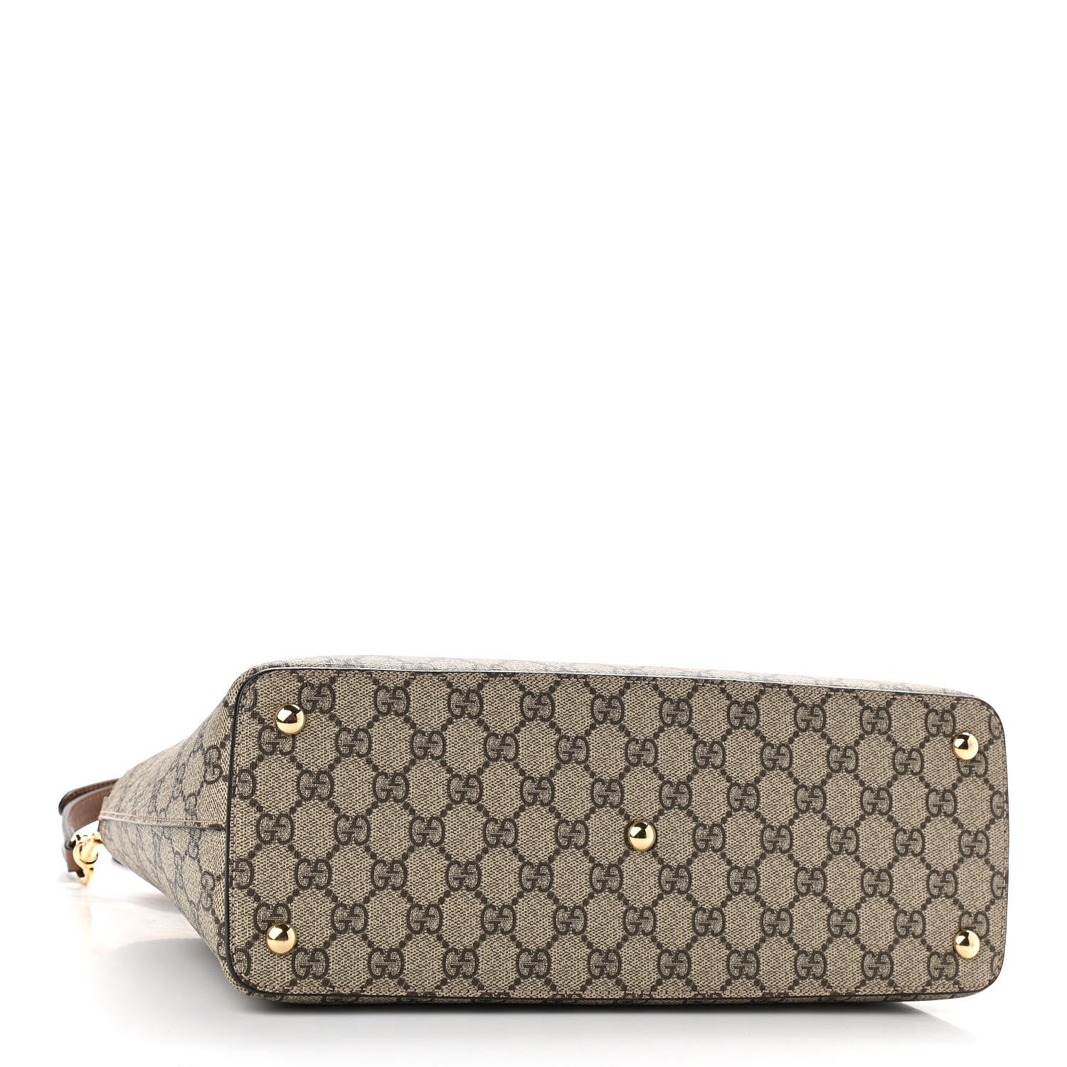 Gucci GG Supreme Monogram Small Zip Top Tote Beige Tuscany 5 of 15