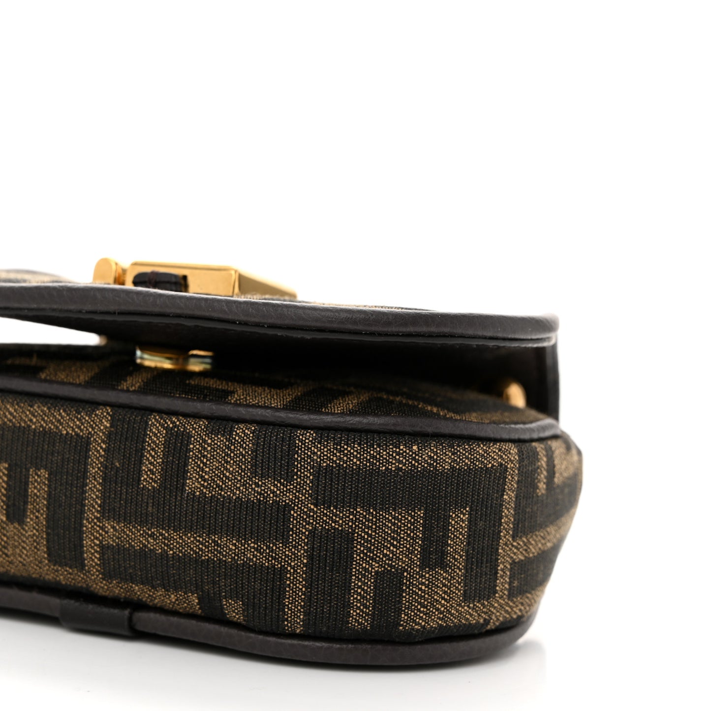 Fabric Jacquard FF 1974 Mini Fendi C'mon  Tobacco Moro Ebano