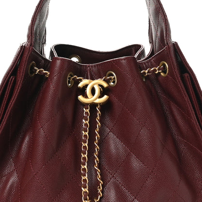 Chanel Caviar Quilted Small Chanel 25 Handbag Burgundy 8 of 11