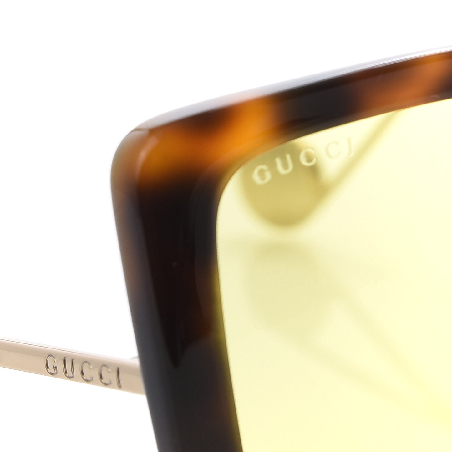 Acetate Oversize Square Frame GG0434S Sunglasses Havana Yellow