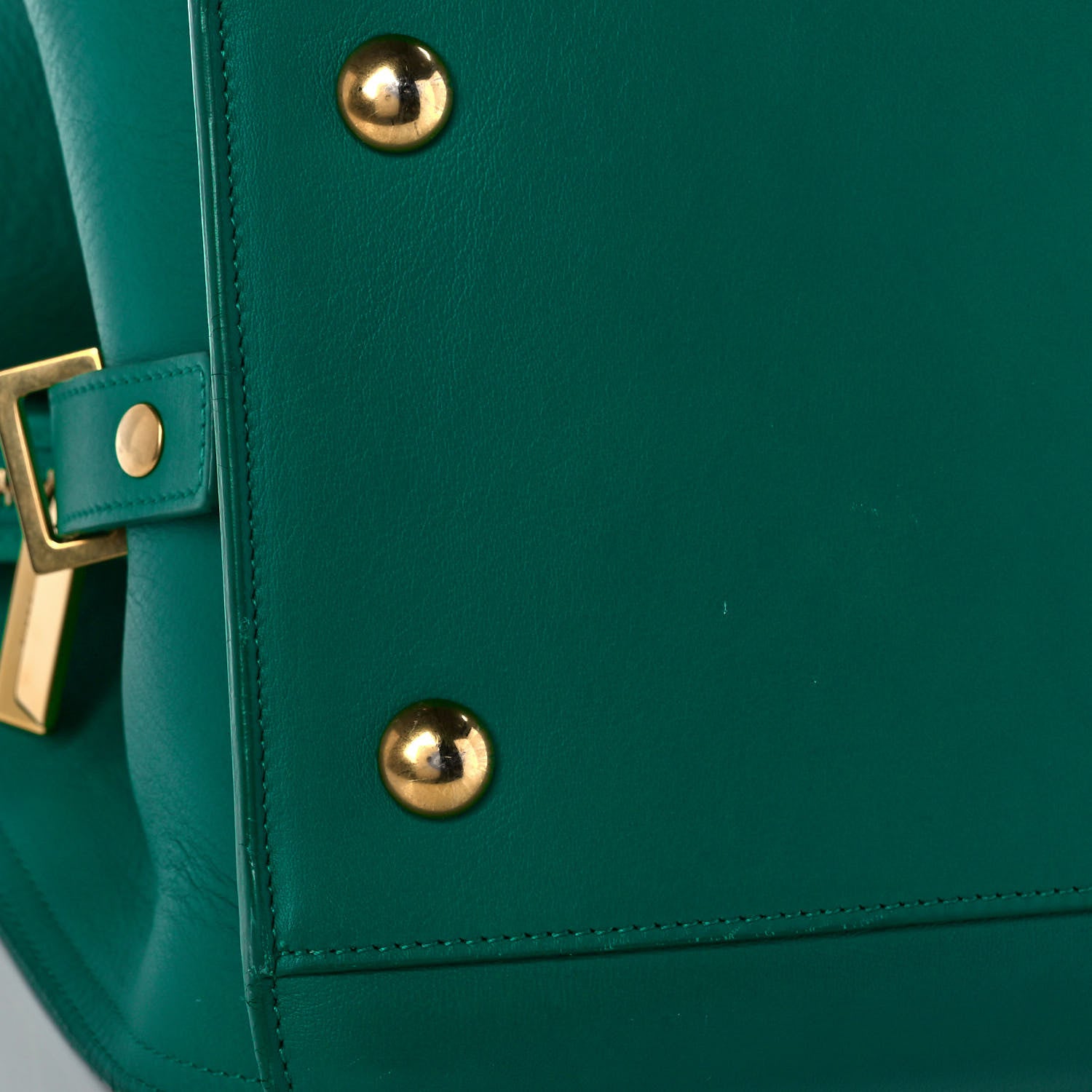 Saint Laurent Calfskin Medium Classic Y Cabas Green 14 of 16