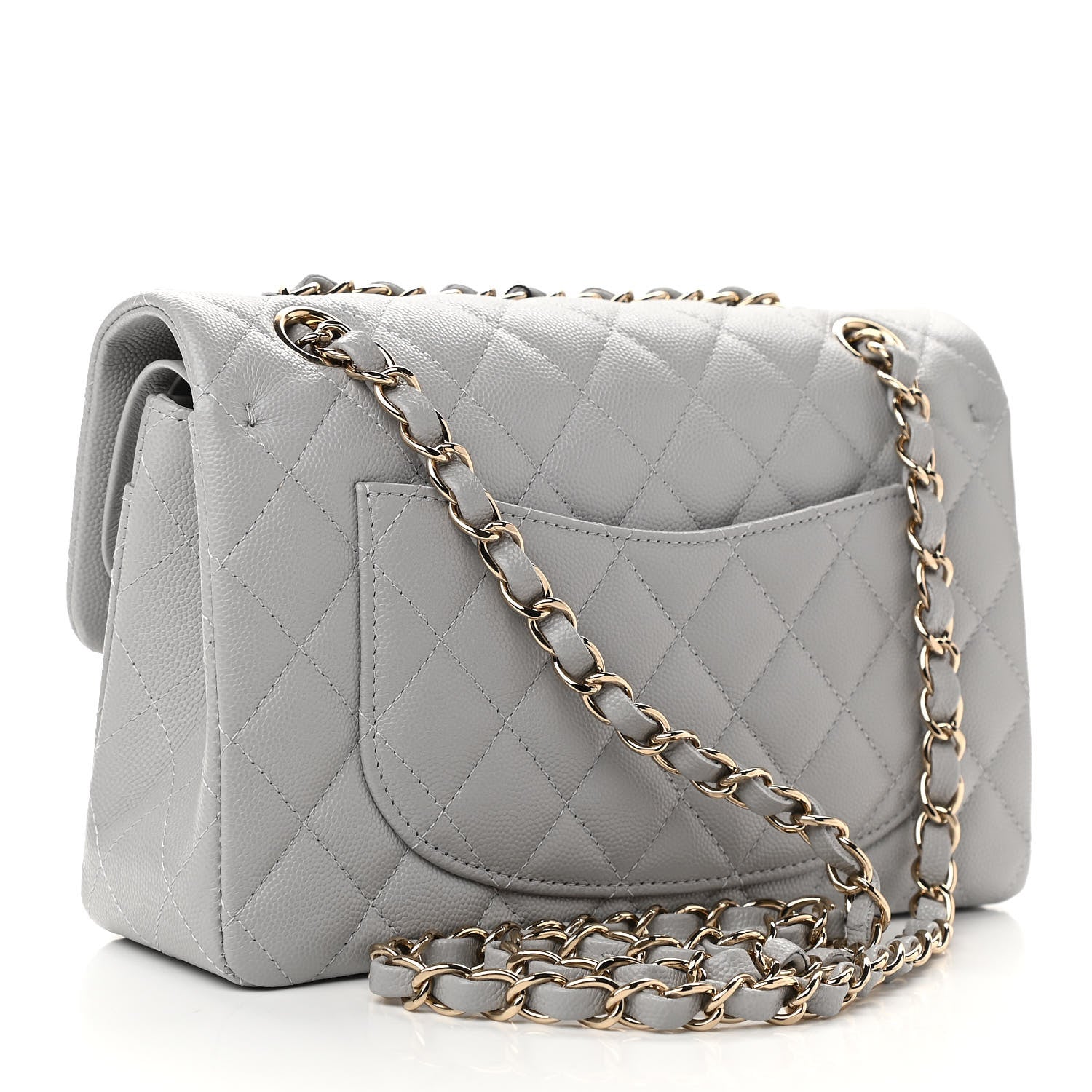Chanel Caviar Quilted Small Double Flap Grey 3 of 11