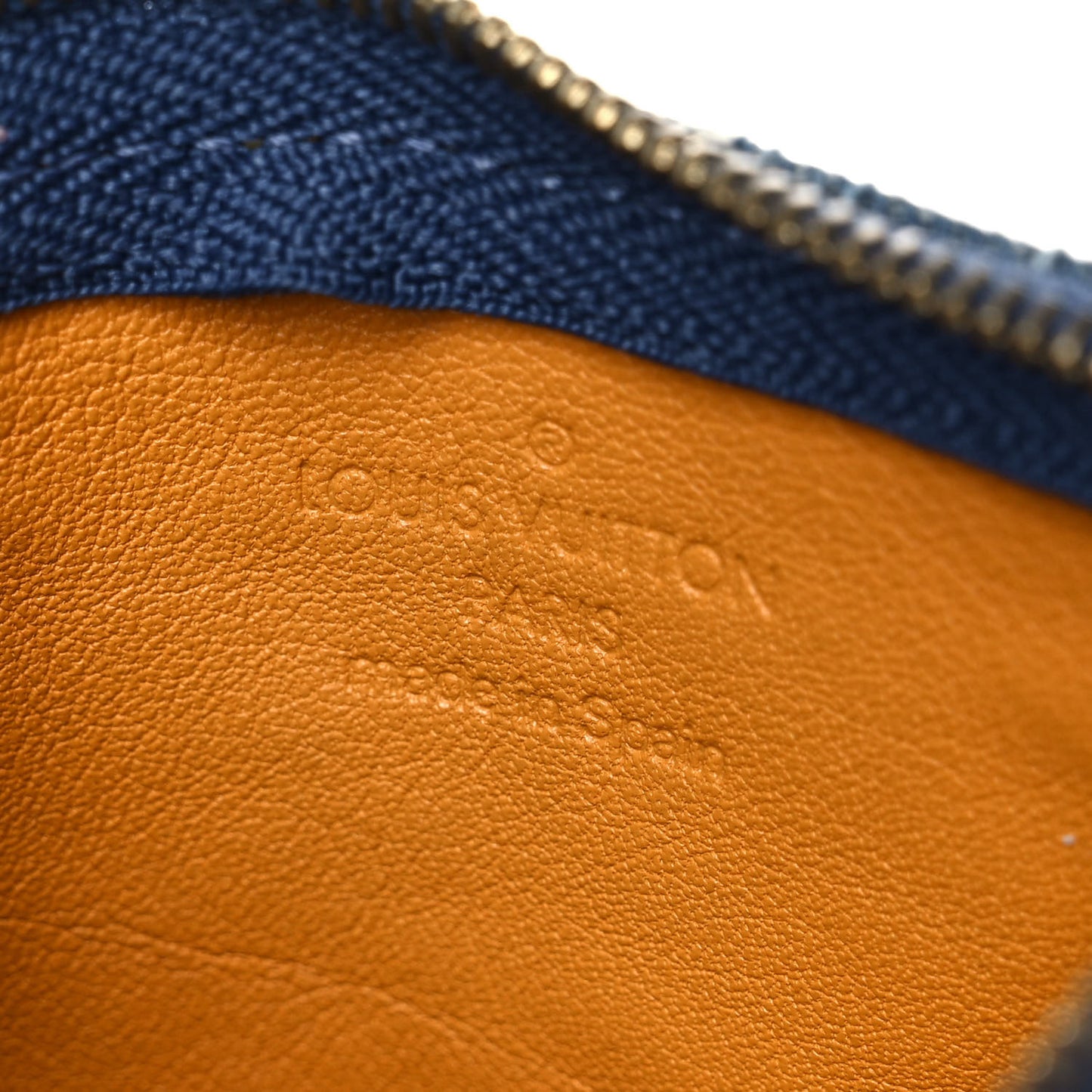 Monogram Denim Key Pouch Blue