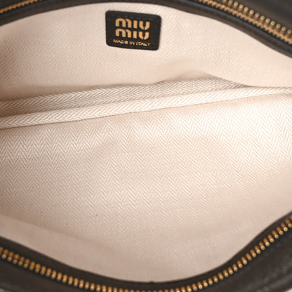 Miu Miu Nappa Aviator Regular Aventure Bag Black 5 of 9