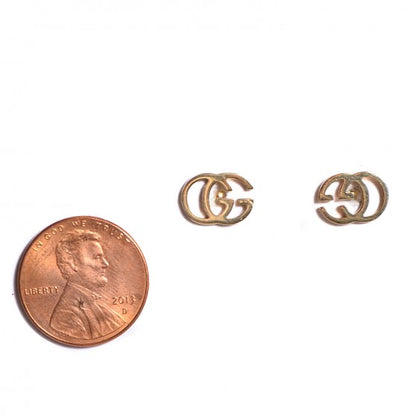 Gucci 18K Yellow Gold GG Tissue Stud Earrings 2 of 12