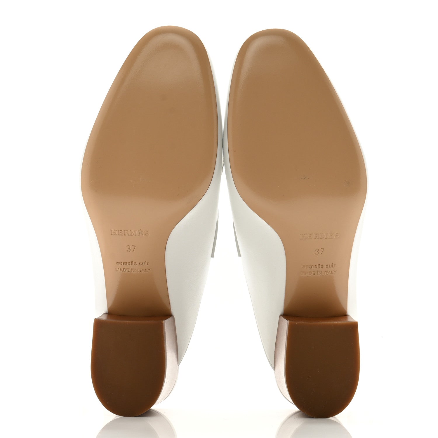 Hermes Goatskin Tuileries Mules 37 White 5 of 9