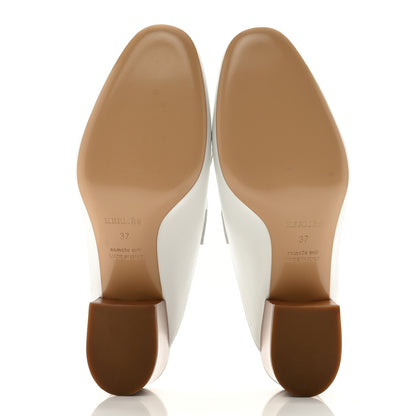 Hermes Goatskin Tuileries Mules 37 White 5 of 9