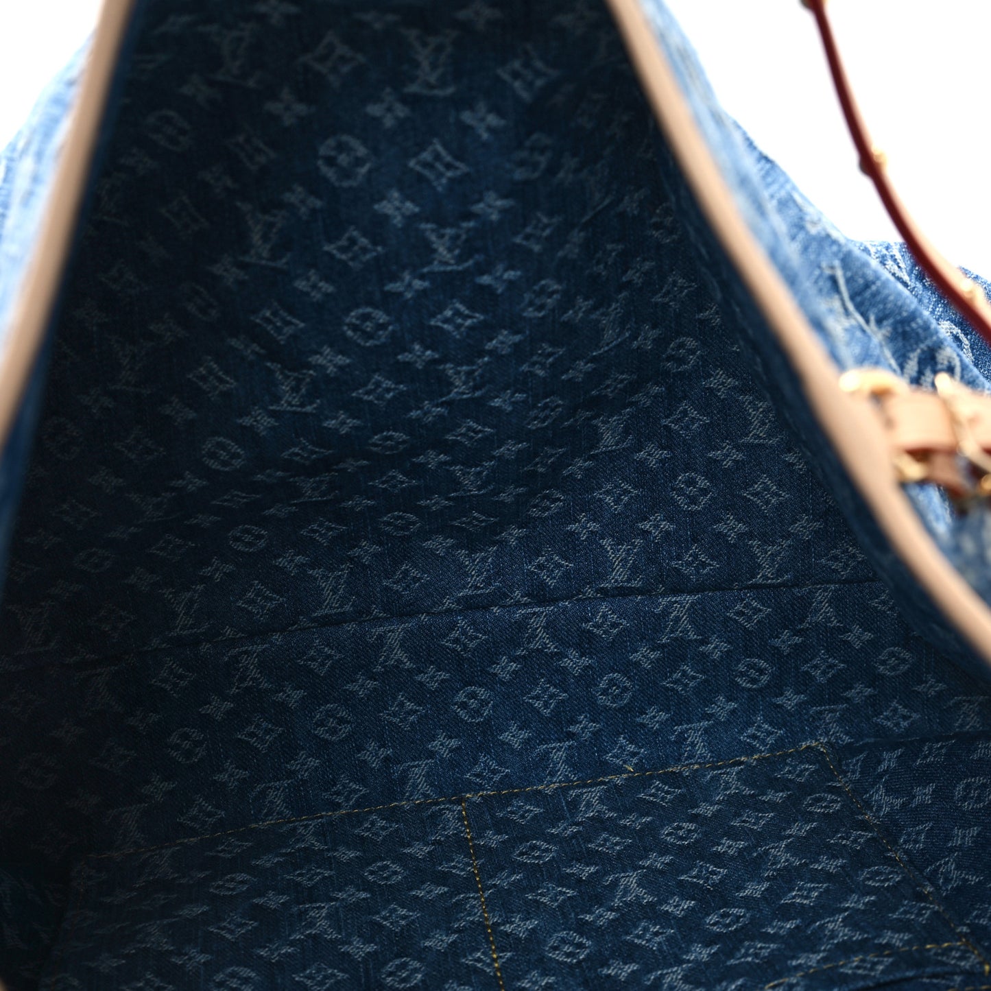 Monogram Denim CarryAll MM Blue