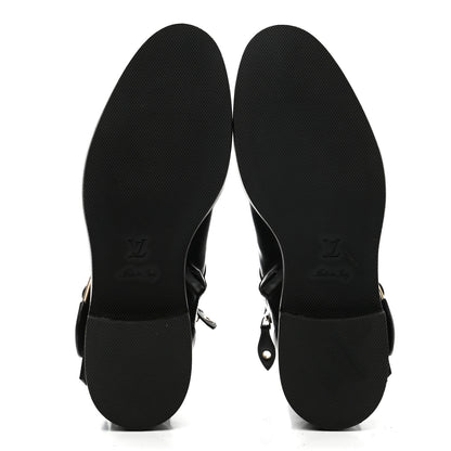 Louis Vuitton Calfskin Valley Flat Ankle Boots 37 Black 5 of 8