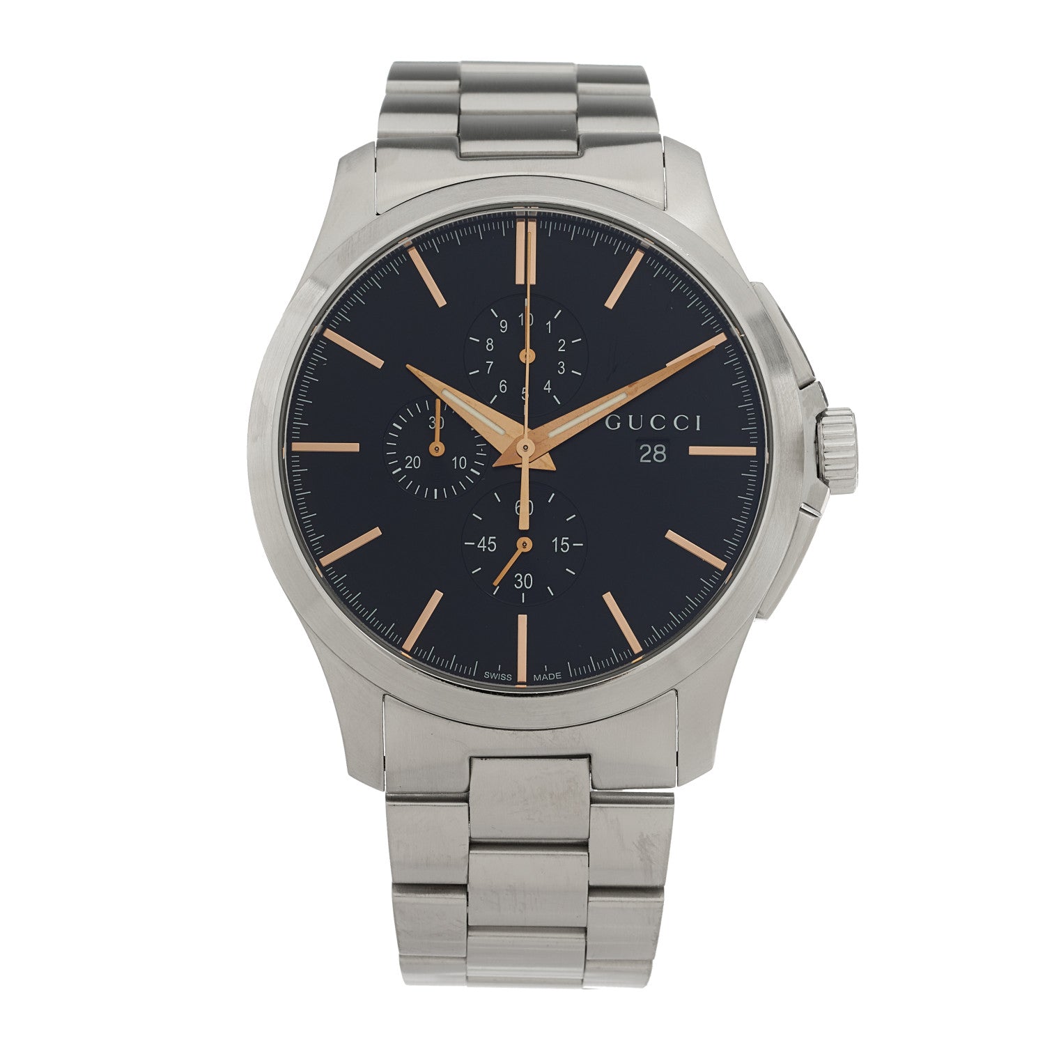 Gucci Stainless Steel 44mm G-Timeless Chronograph Quartz Watch Black 1 of 4