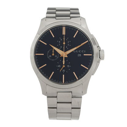 Gucci Stainless Steel 44mm G-Timeless Chronograph Quartz Watch Black 1 of 4