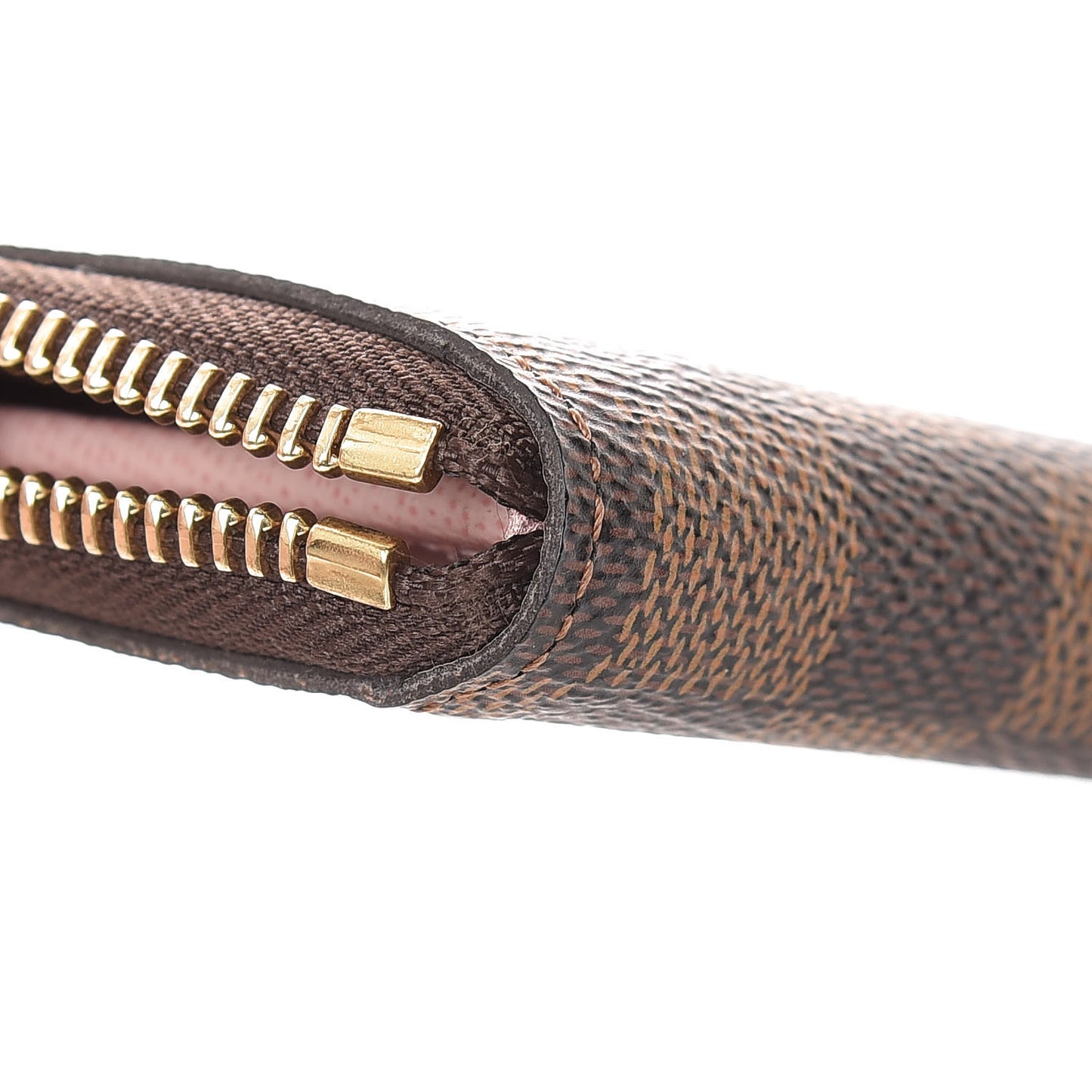 Damier Ebene Clemence Wallet Rose Ballerine
