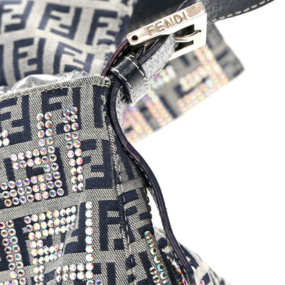Fendi Zucchino Crystal Mama Baguette Navy 15 of 15