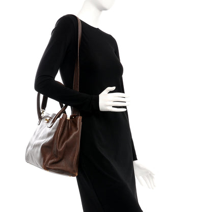 Chanel Calfskin Cerf Executive Shopper Tote Brown 2 of 16