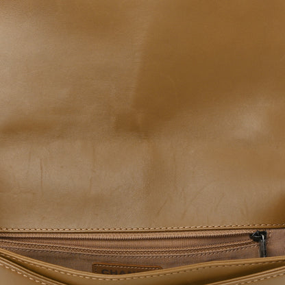 Chanel Calfskin Tweed Enchained Medium Boy Flap Brown 12 of 17