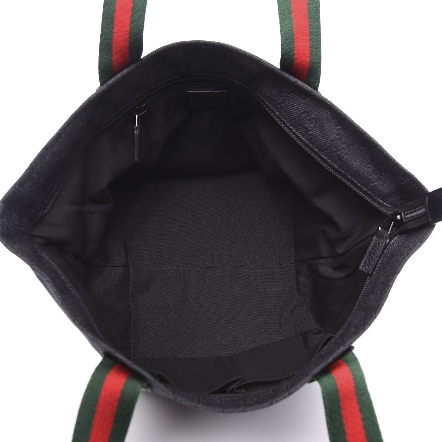 GG Monogram Mini Web Handle Bucket Tote Black