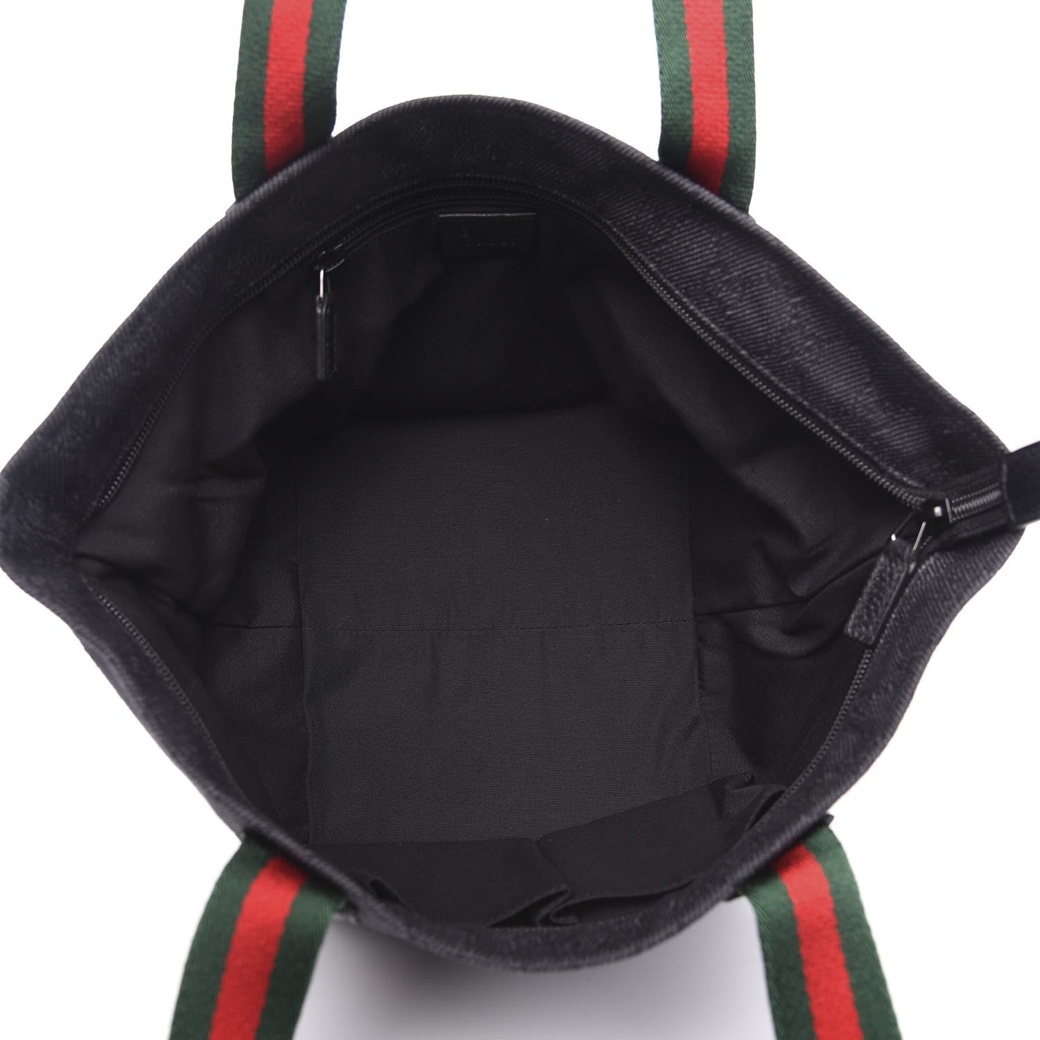 Gucci GG Monogram Mini Web Handle Bucket Tote Black 4 of 8