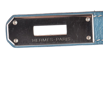 Hermes Taurillon Clemence Birkin 35 Blue Jean 14 of 33