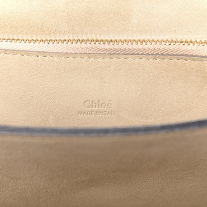 Chloe Suede Calfskin Medium Faye Shoulder Bag Cloudy Blue 6 of 16
