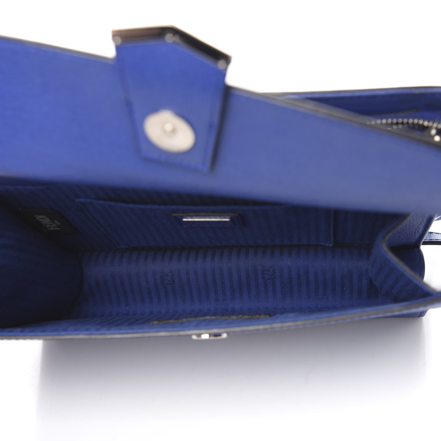 Fendi Vitello Elite Flamingo Demi Jour Shoulder Bag Blue Neon 5 of 10