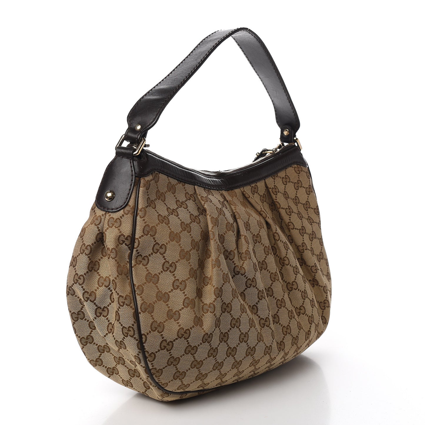 GG Monogram Medium Sukey Hobo Dark Brown