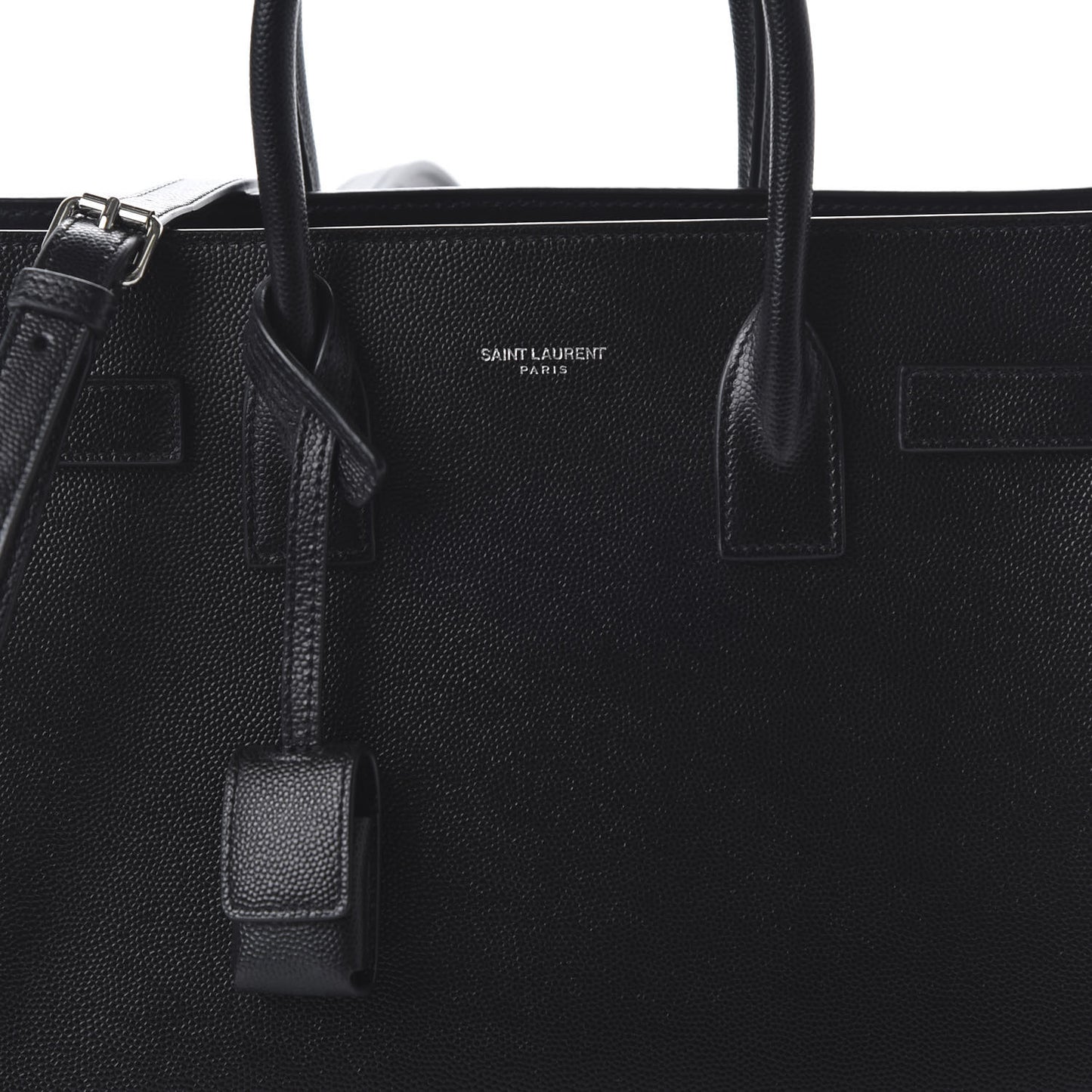 Grained Calfskin Baby Sac De Jour Black