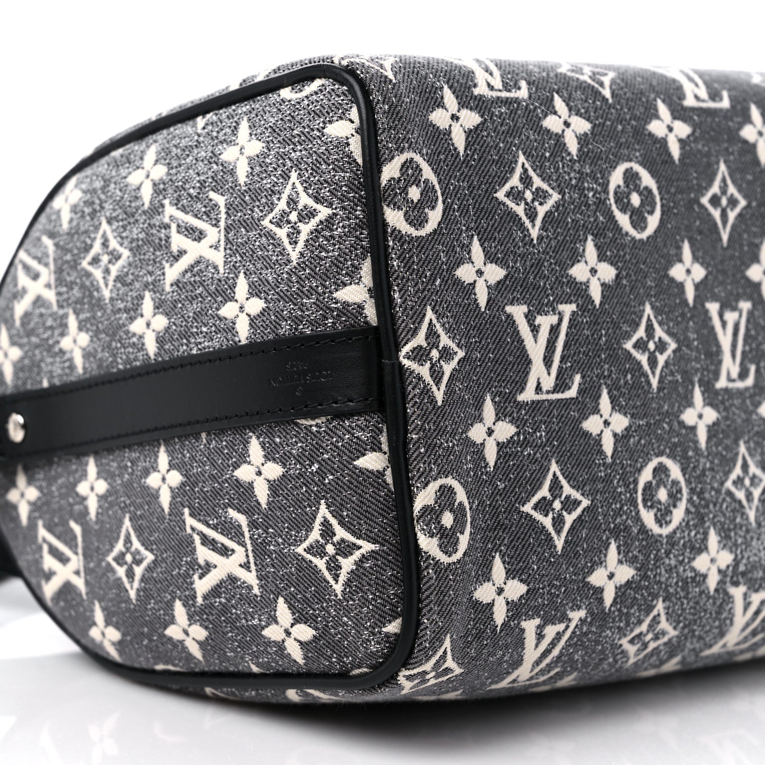 Louis Vuitton Denim Monogram Jacquard Speedy Bandouliere 25 Black 7 of 8