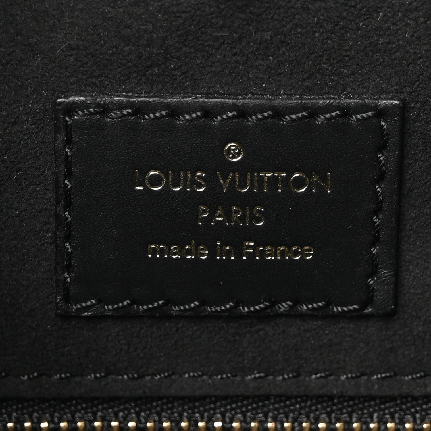 Louis Vuitton Calfskin Monogram Fold Tote PM Cream Khaki Black 7 of 11