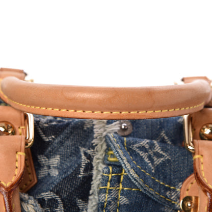 Louis Vuitton Denim Patchwork Speedy 30 Blue 9 of 9