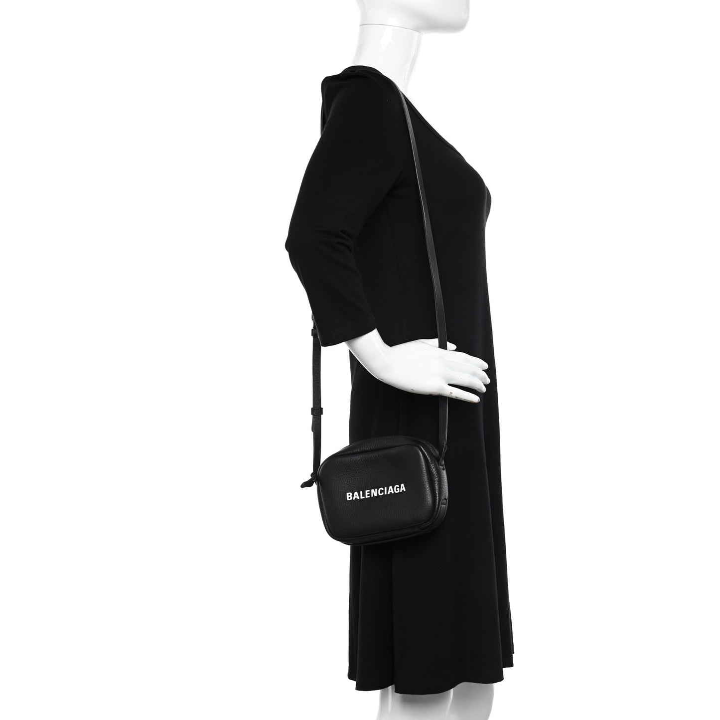 Calfskin Logo XS Everyday Camera Bag Black
