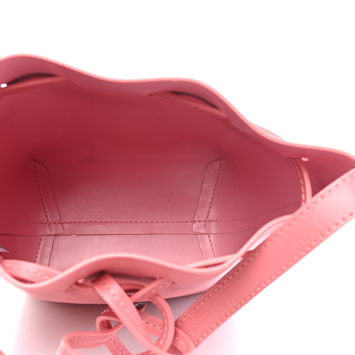 Mansur Gavriel Saffiano Mini Mini Bucket Bag Blush 5 of 10